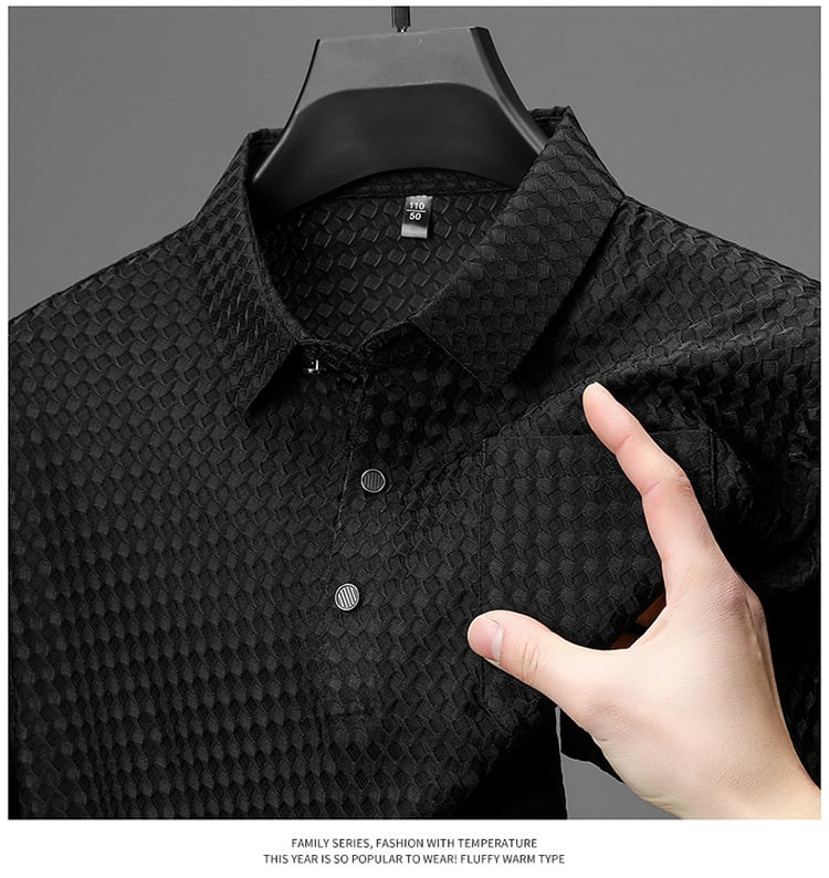 Structured Short-Sleeve Shirt for Men