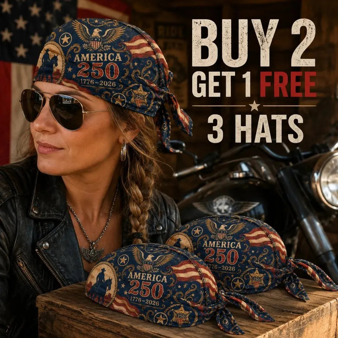 🔥LAST DAY 50% OFF - 🦅America 250 Cycling Pirate Hat / Biker Headwrap🧢