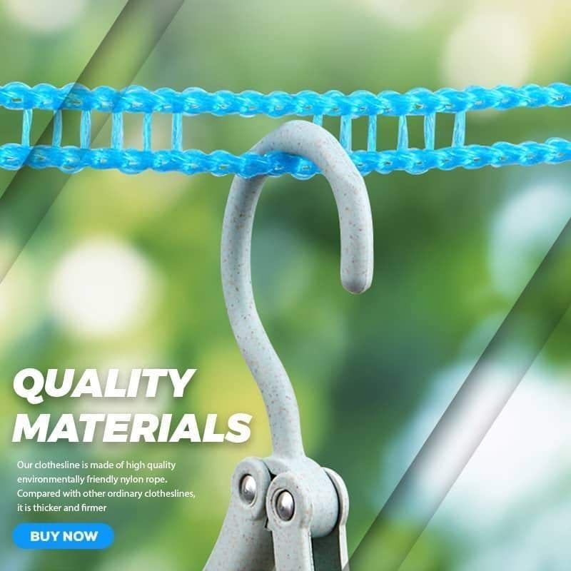 Portable Windproof Laundry Clothes Drying line(5M/16.4FT)-BUY 5 GET 5 FREE & FREE SHIPPING