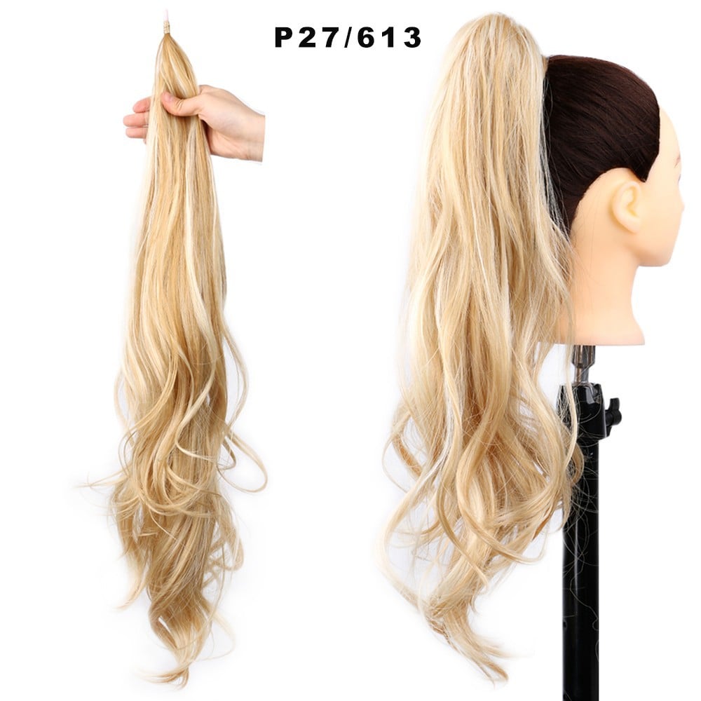 32 Inch Wavy Stick Hair With A Long Ponytail