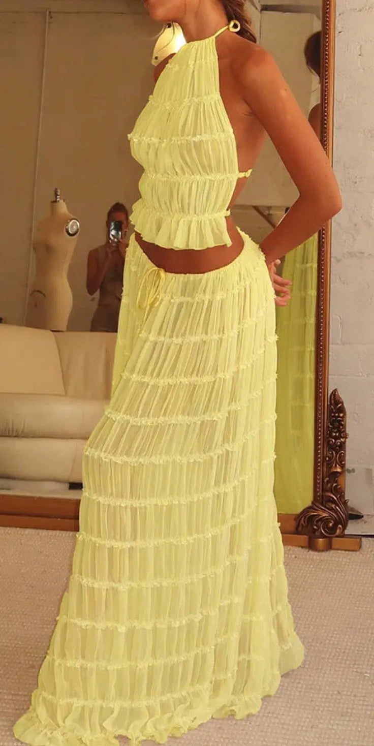 Celeste Crinkle Chiffon Set