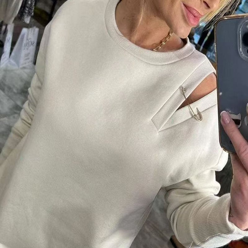 Women's Chic Hollow Out Sweatshirt Dress