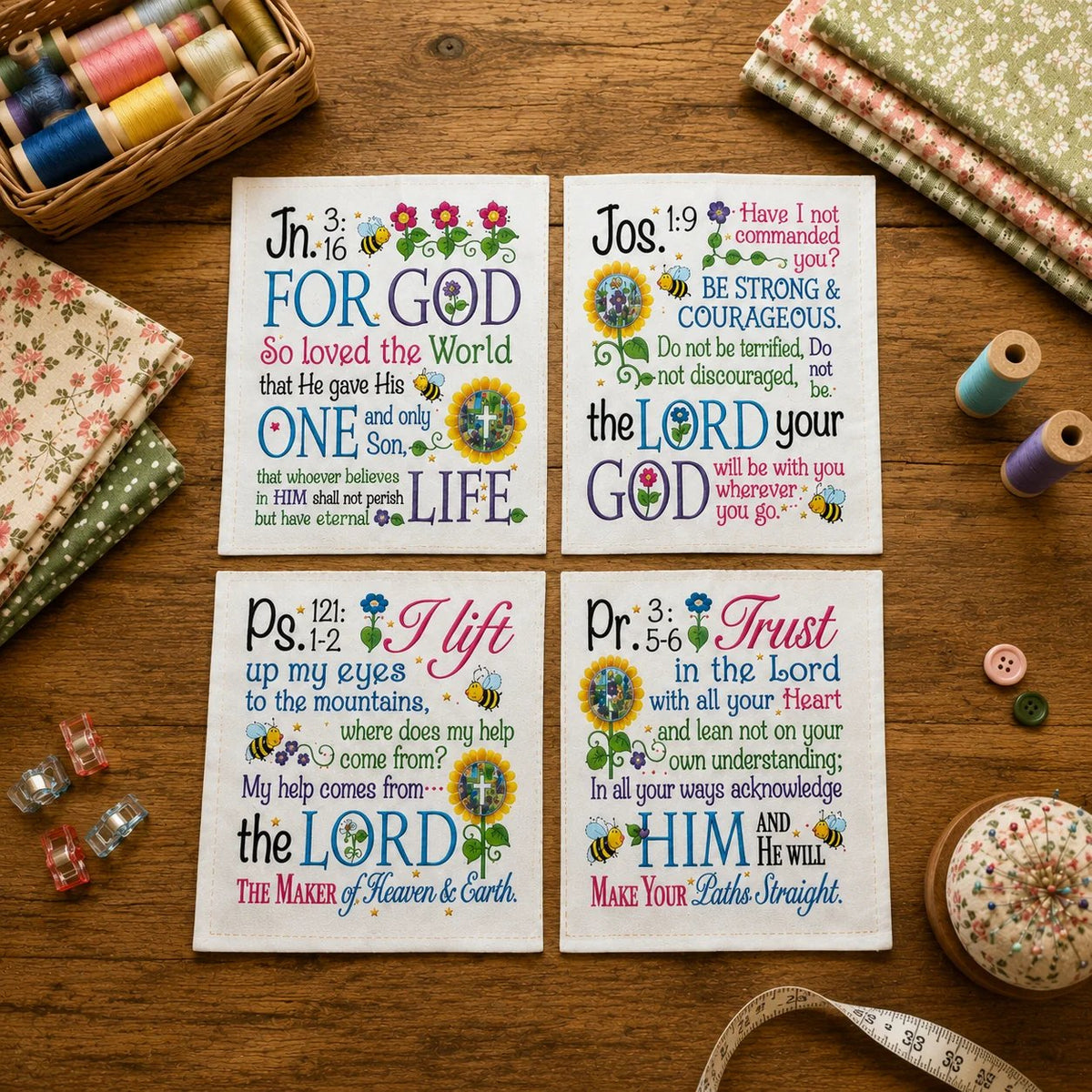 🔥HOT SALE🔥✝️💐Uplifting Scripture Fabric Panels
