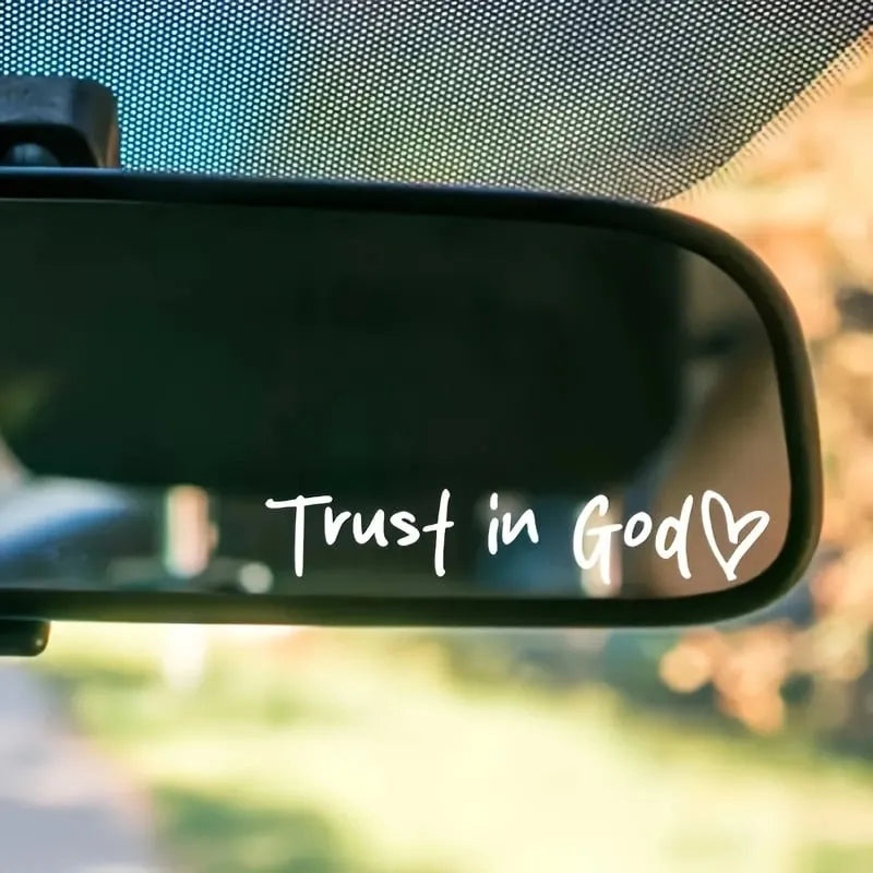 Trust in God Car Rearview Mirror Sticker(2 PCS)