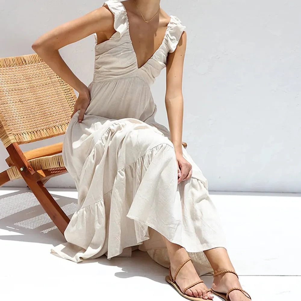 VionelleTM | Elegant Maxi Dress With Ruffles