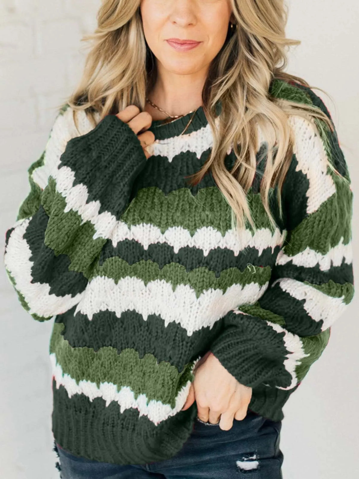 Christmas themed Scalloped Holiday Sweater