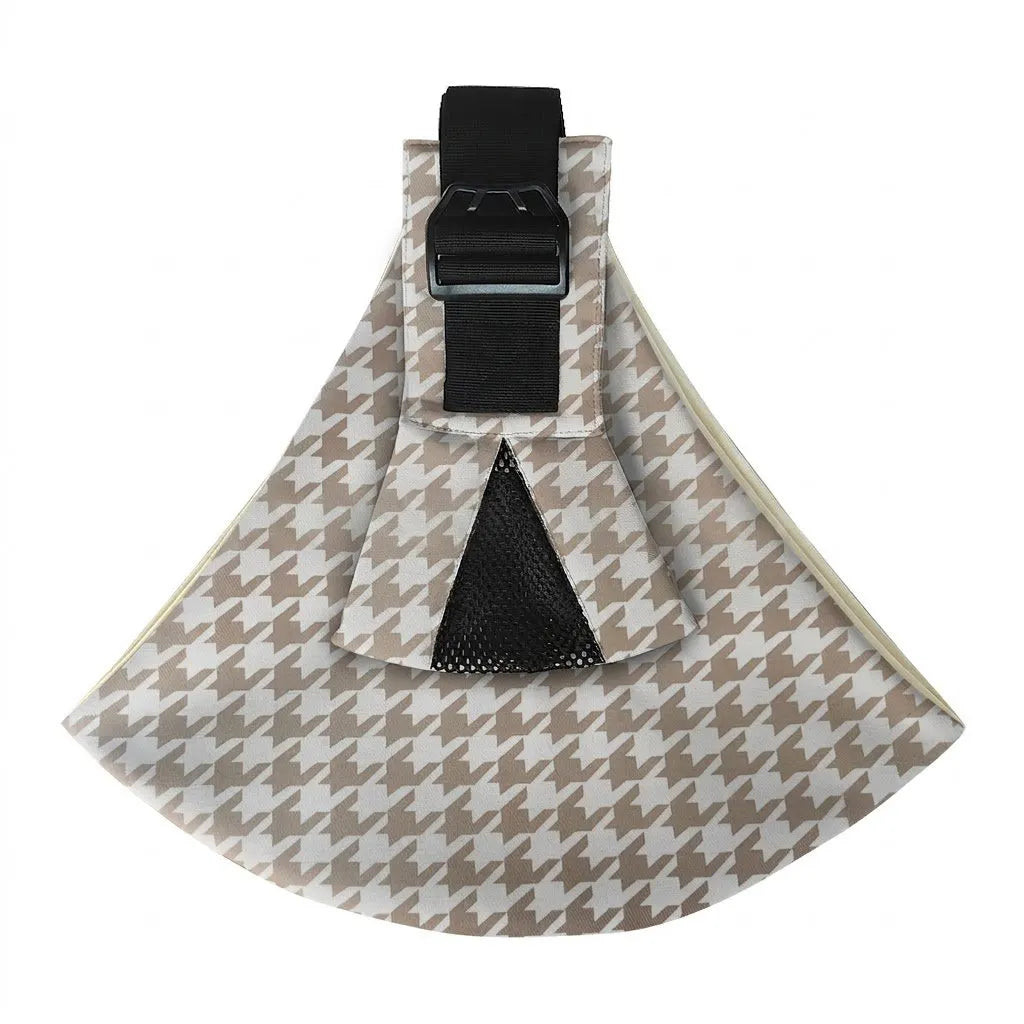 Stylish Houndstooth Side-Carry Baby Carrier