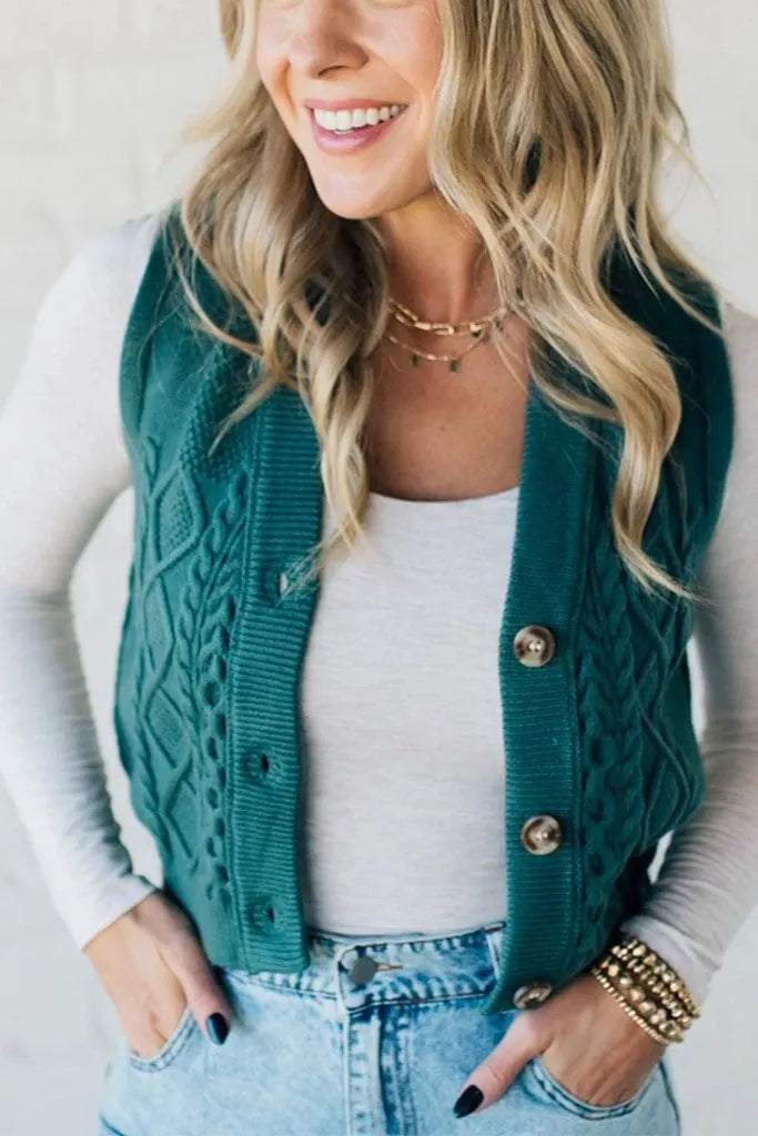 Epolich Cable Knit Vest | Buy 2 Free Shipping