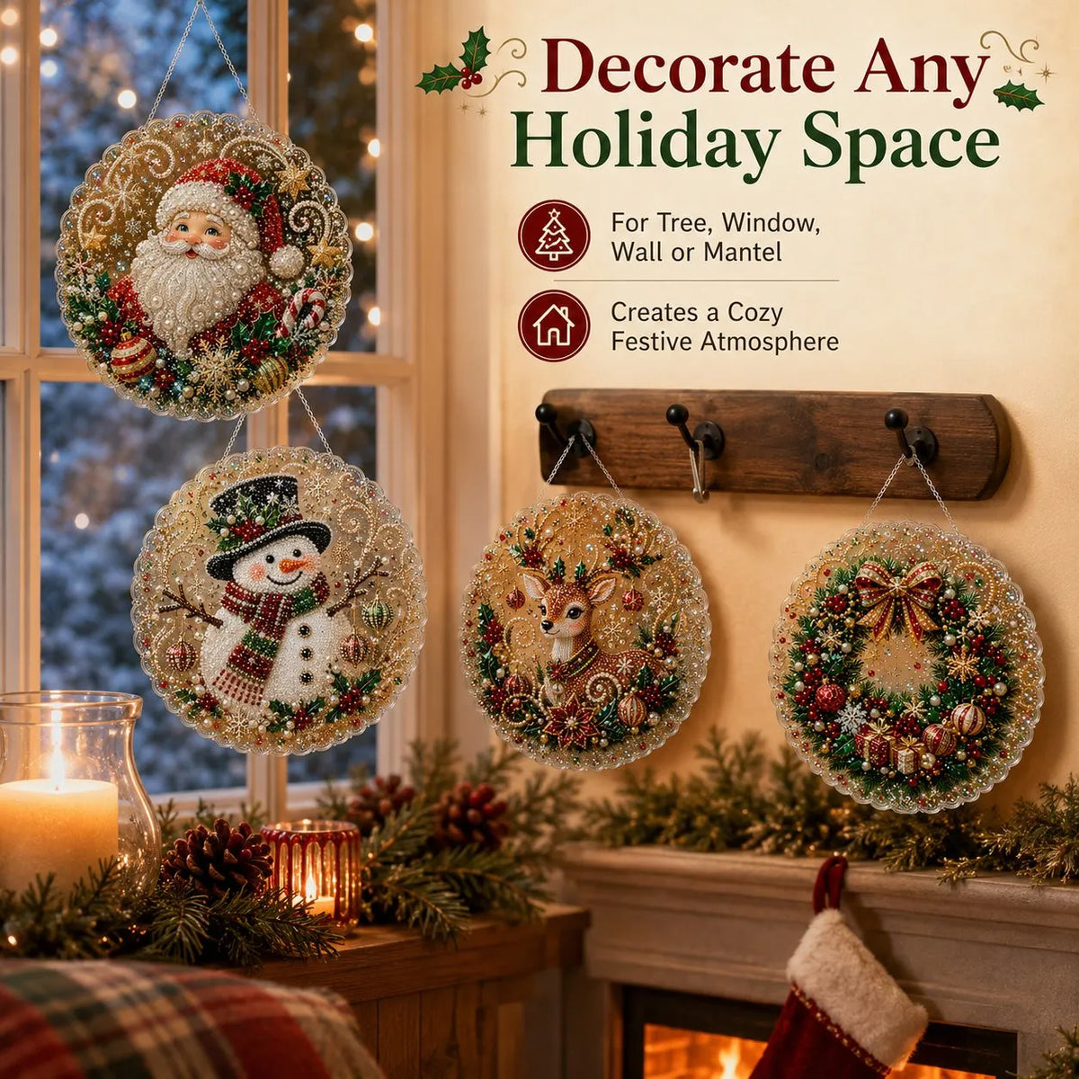🎉🎅 Acrylic Christmas Diamond Ornament Kit — Create a Sparkling Holiday Decoration! ✨