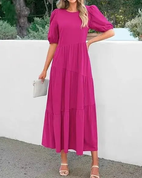 🌟HOT SALE-WOMEN'S SUMMER CASUAL MIDI DRESS (BUY 2 FREE SHIPPING)
