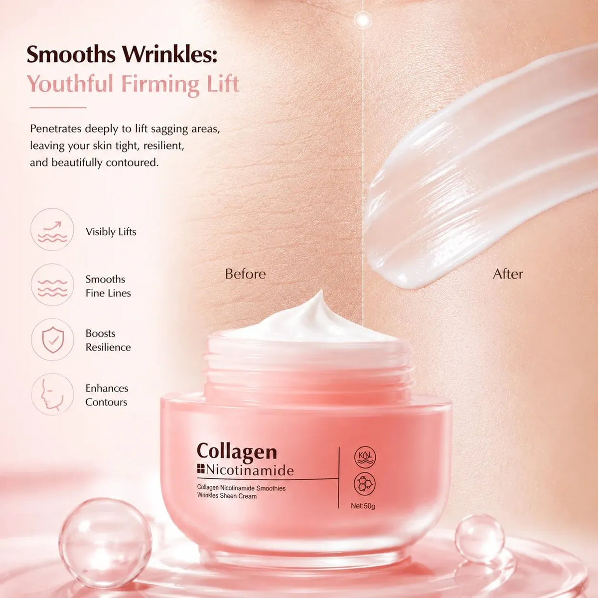 🔥 HOT SALE 🔥🌸 Radiant Collagen & Nicotinamide Smoothies Cream