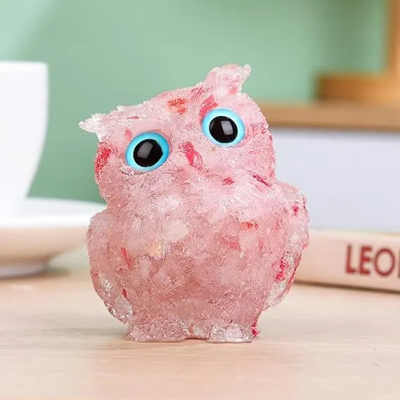 🦉Handmade Natural Crystal Gemstone Owl🎁💎
