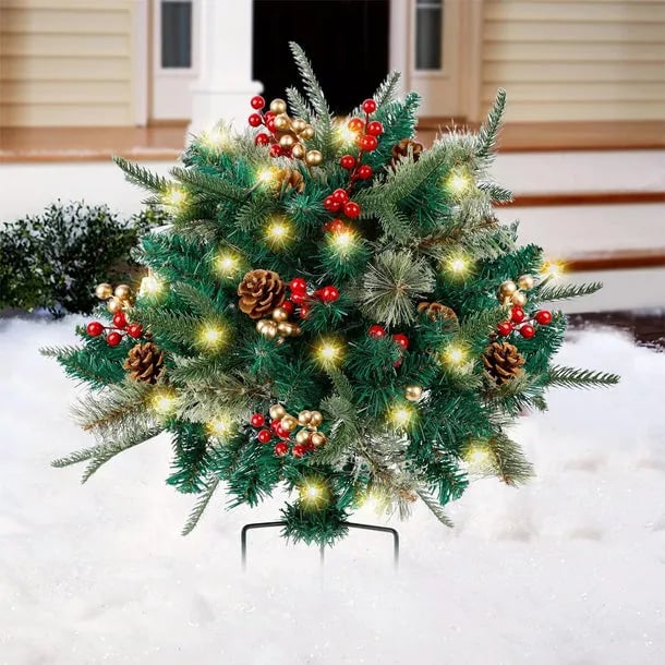 🎉🎄🔥Pre-lit Artificial Christmas Tree Urn Filler💐