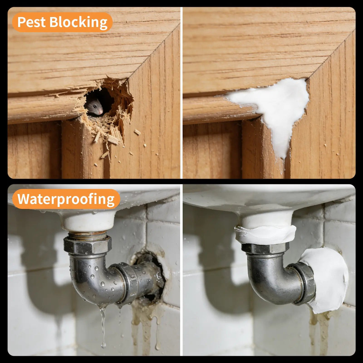 🎉10Pcs Professional Sealant Clay - Waterproof & Anti-Insect Wall Hole Filler Mud