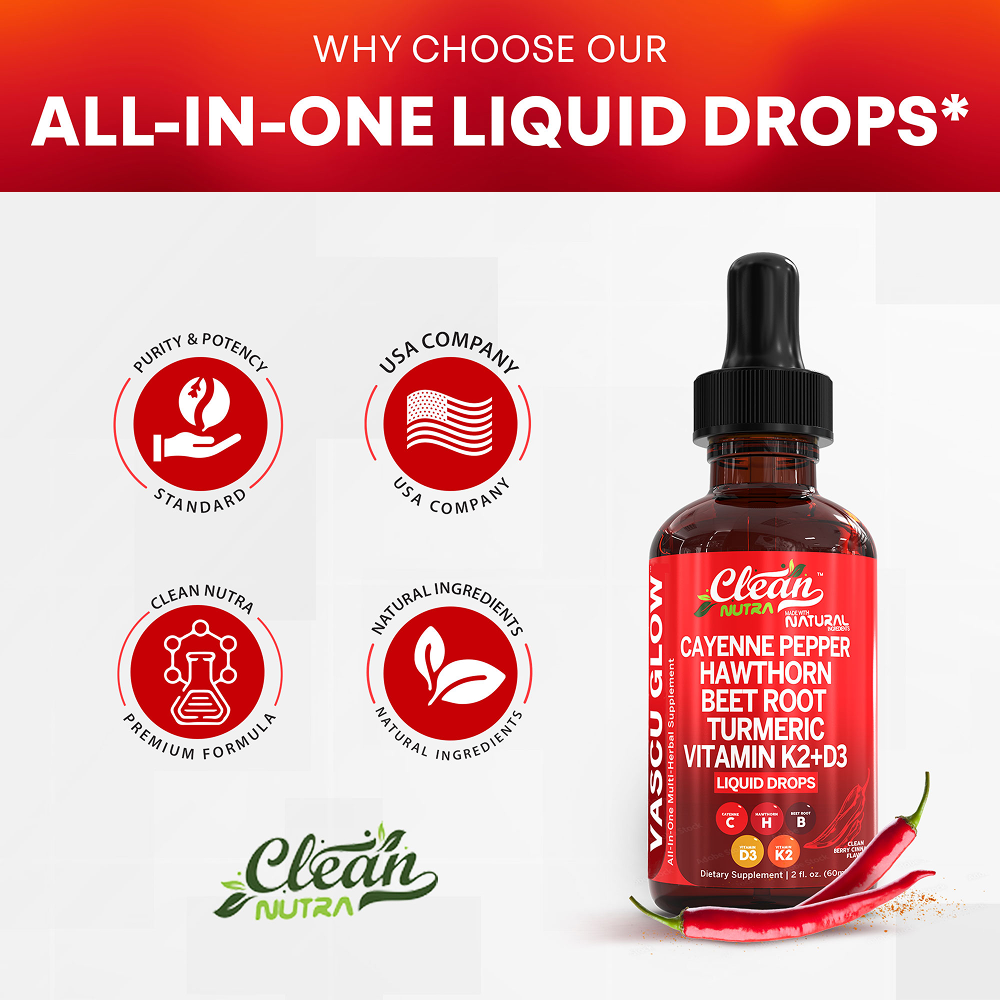 Clean Nutra Cayenne Pepper Drops Supplement Liquid(Buy 1 Get 1 Free)
