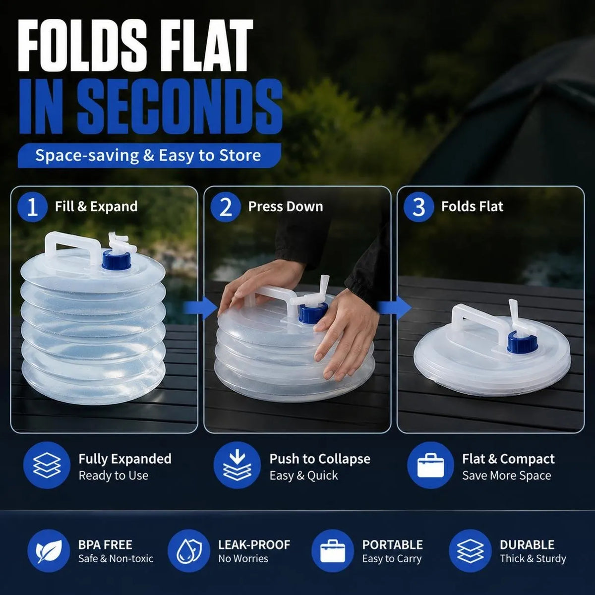 📢📢50% OFF !! ⏰Collapsible Water Container with Spigot
