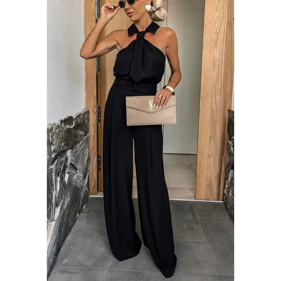 Fashionable Sleeveless Jumpsuit with Wide Legs for Women
