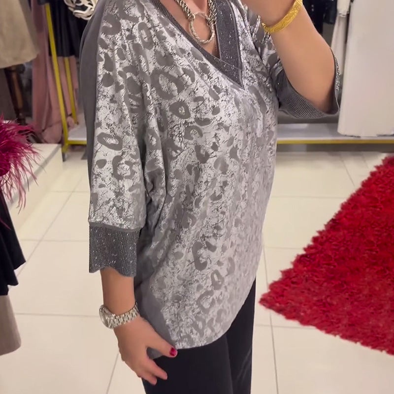 Women's Stylish V-neck Blouse