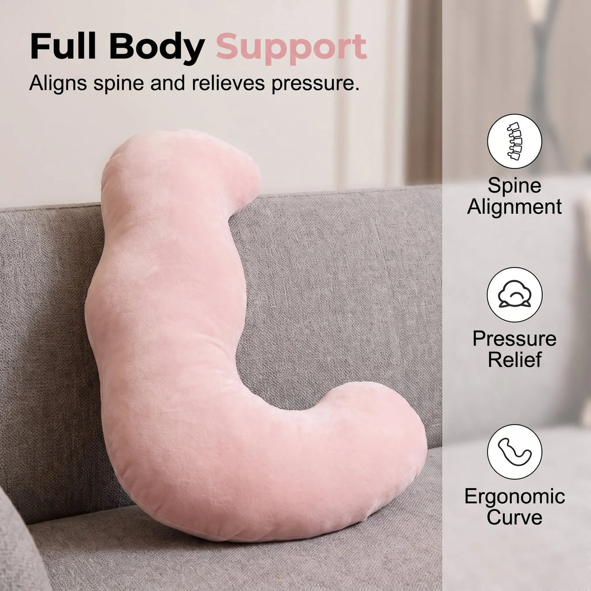 🔥HOT SALE🔥💤Ergonomic Long Hippocampus Pillow – Multi-Functional Waist & Side Sleeper Cushion🛌