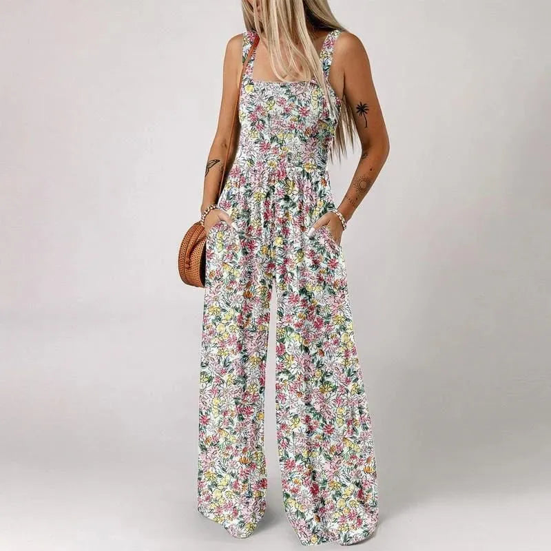 ⏳Limited Time 49% Off!💥Women’s Casual Print Sleeveless Overalls Jumpsuits