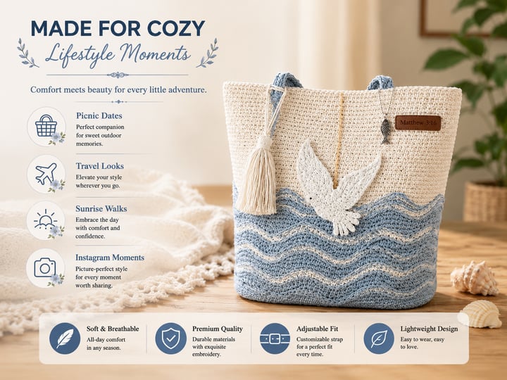 🔥LAST DAY 49% OFF -❤️ Handmade Crochet Christian Bag(✨2026 Limited Edition)