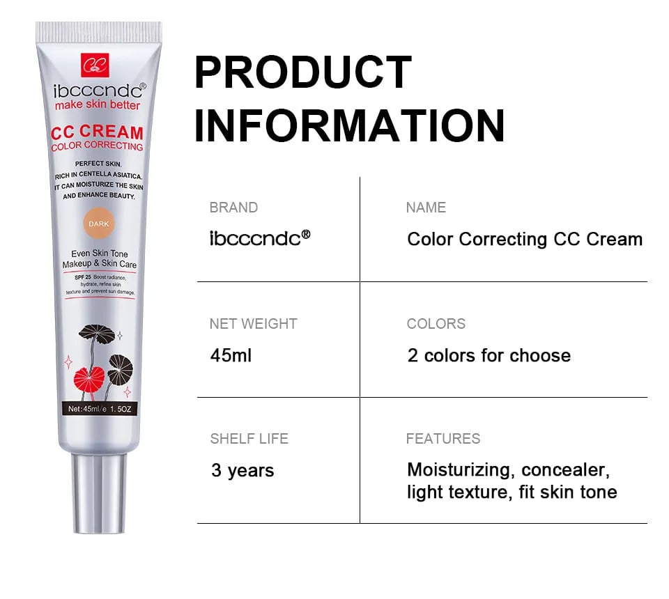 🔥 HOT SALE 🔥💕Hydrating CC Cream Foundation with Centella Asiatica❄️
