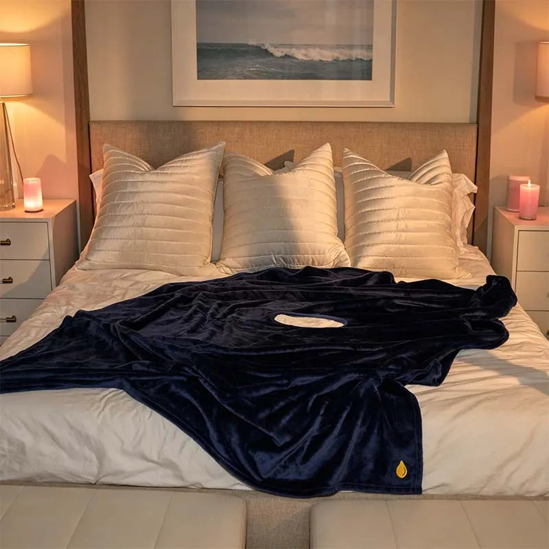 ❄️💞 Cooling Ice-Silk Blanket for Adults – Ultra-Soft, Openable Blanket for Maximum Comfort & Deep Sleep