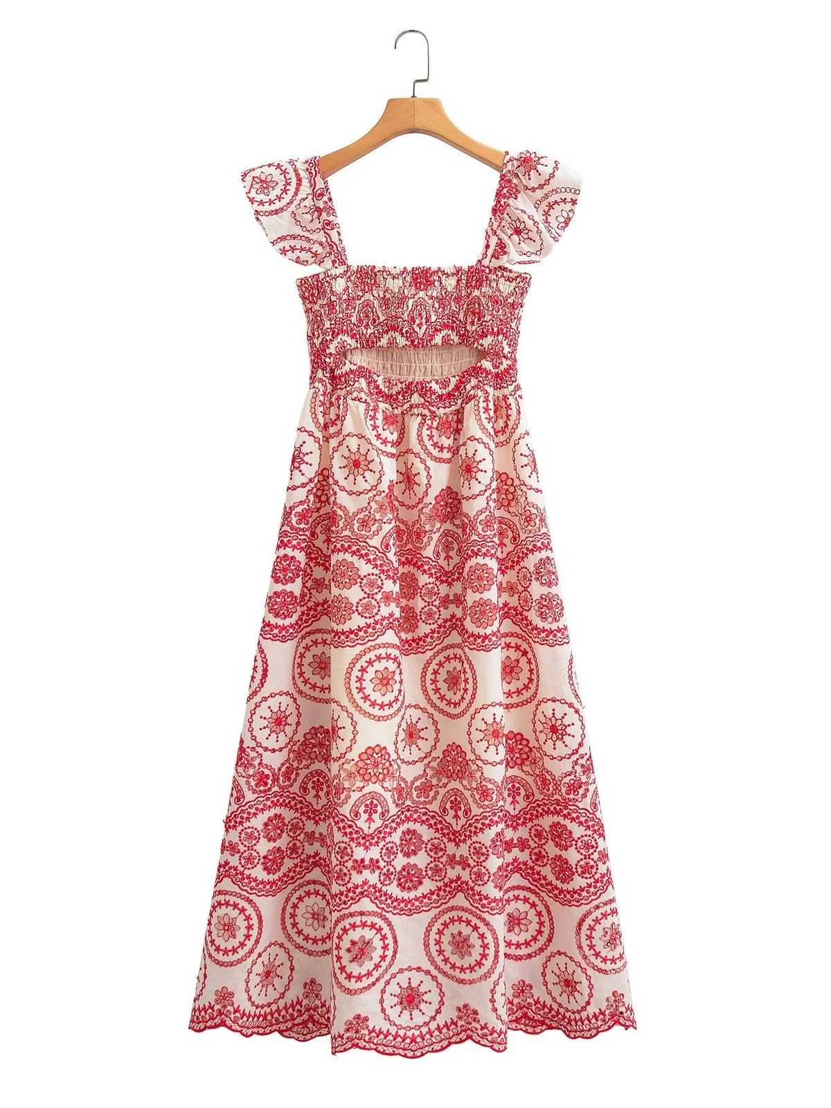Eyelet Midi Dress