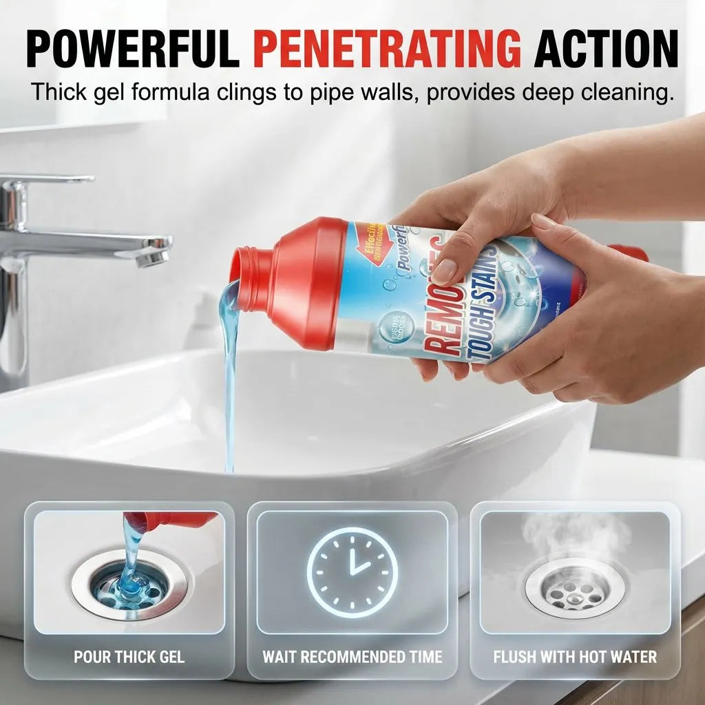 🔥HOT SALE🔥🏠Heavy-Duty Drain Clog Remover & Cleaner Gel