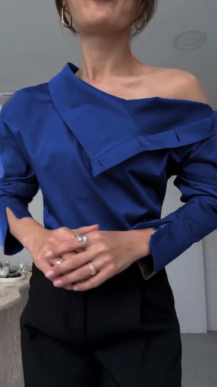 Women's High Collar Side Button Elegant Shirt (Buy 2 Free Shipping)