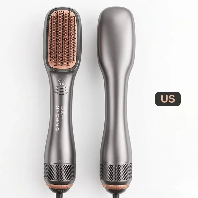 🔥 HOT SALE 🔥🔥LAST DAY 49% OFF🔥💇‍♀️3-in-1 Ionic Hair Dryer Brush ✨ One Step Hot Air Styling Brush for Straightening, Drying & Curling