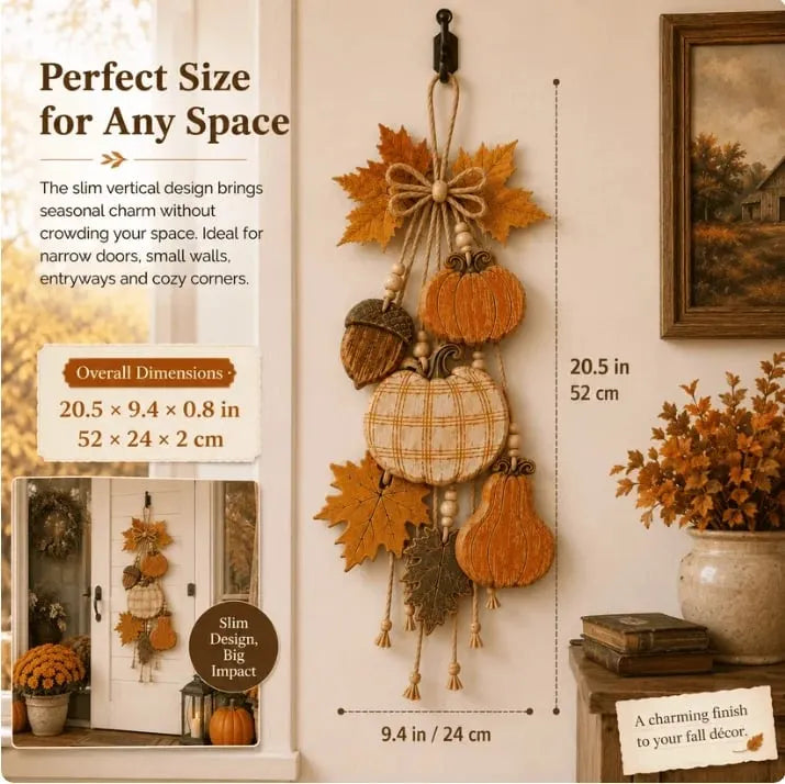 🎉 Rustic Harvest WoodenDoor Hanger