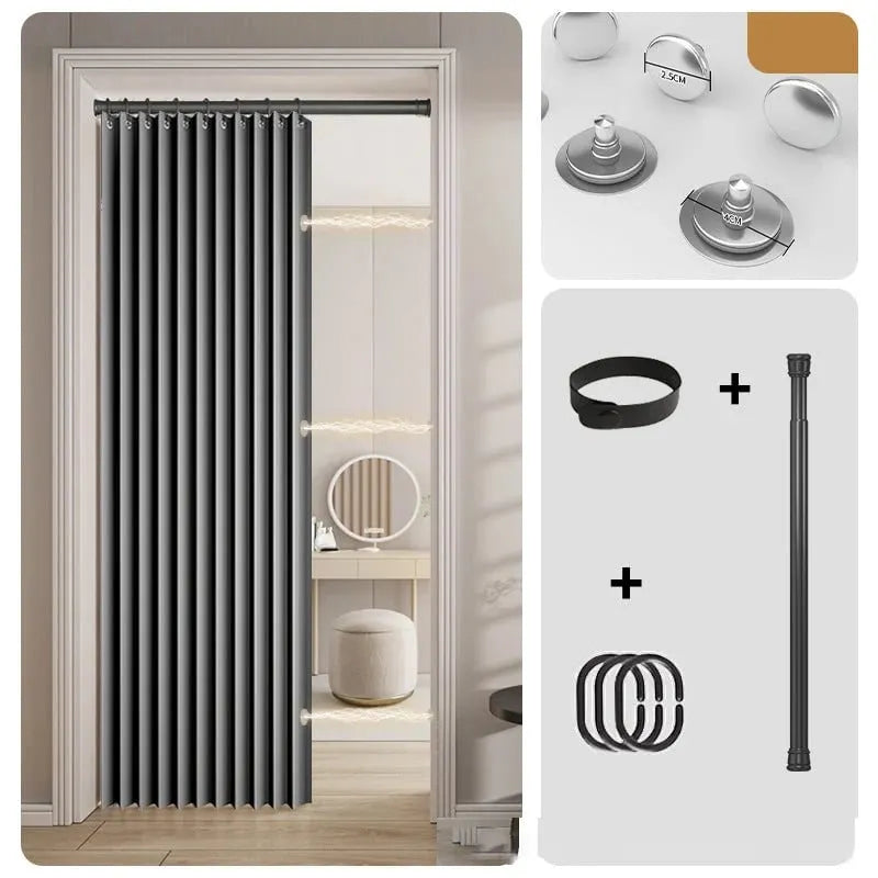 🔥 HOT SALE 🔥⏰🔥LIMITED TIME 49% OFF! ⭐No-Drill Magnetic Accordion Door Curtain