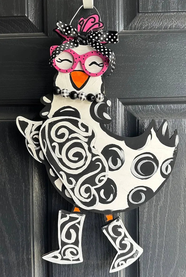 🐔Funny Chicken Wooden Door Hanger