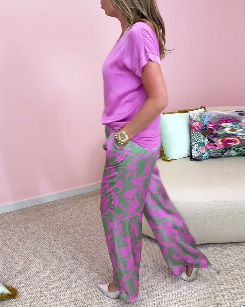 Super comfy blouse and pants Set
