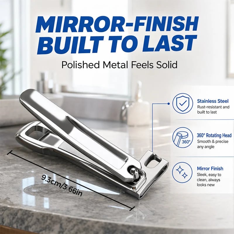 🔥HOT SALE🔥360-Degree Rotating Stainless Steel Nail Clipper