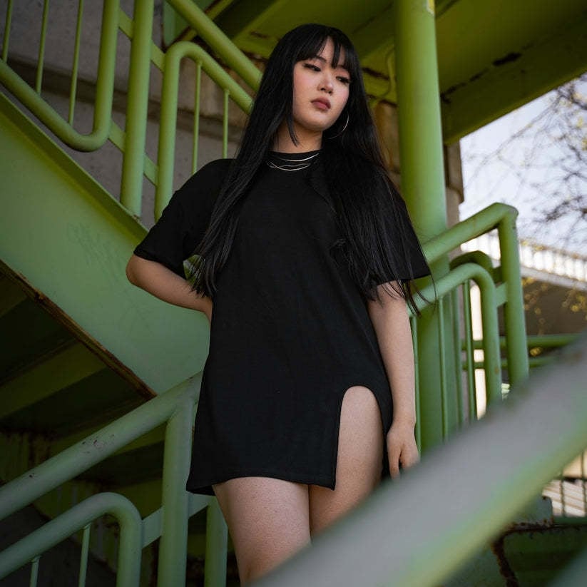 Slit T-Shirt Dress