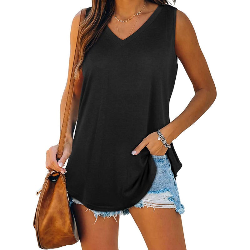 🔥HOT SALE 49% OFF🔥Summer V-Neck Solid Color Vest