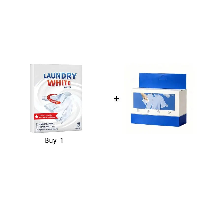 🎉🔥💥 Deep Cleaning Laundry Whitening Sheets ✨🧺 Powerful Stain Remover Brightening Fabric Laundry Cleaning Sheets