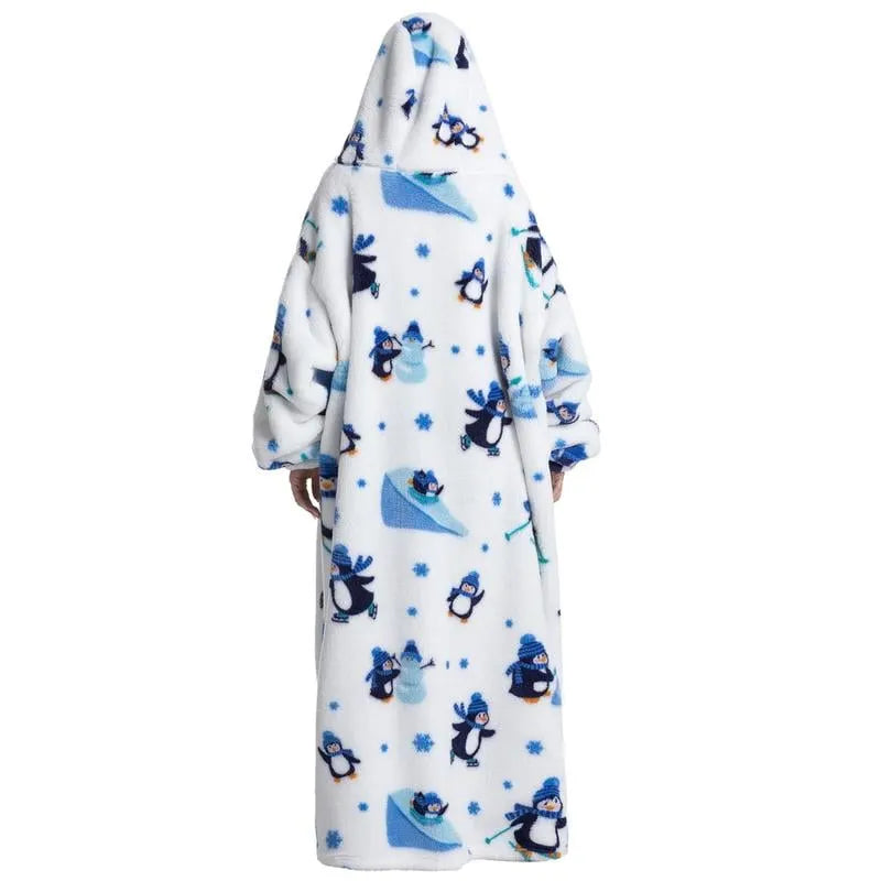 Cute Cartoon Print Hoodie Blanket