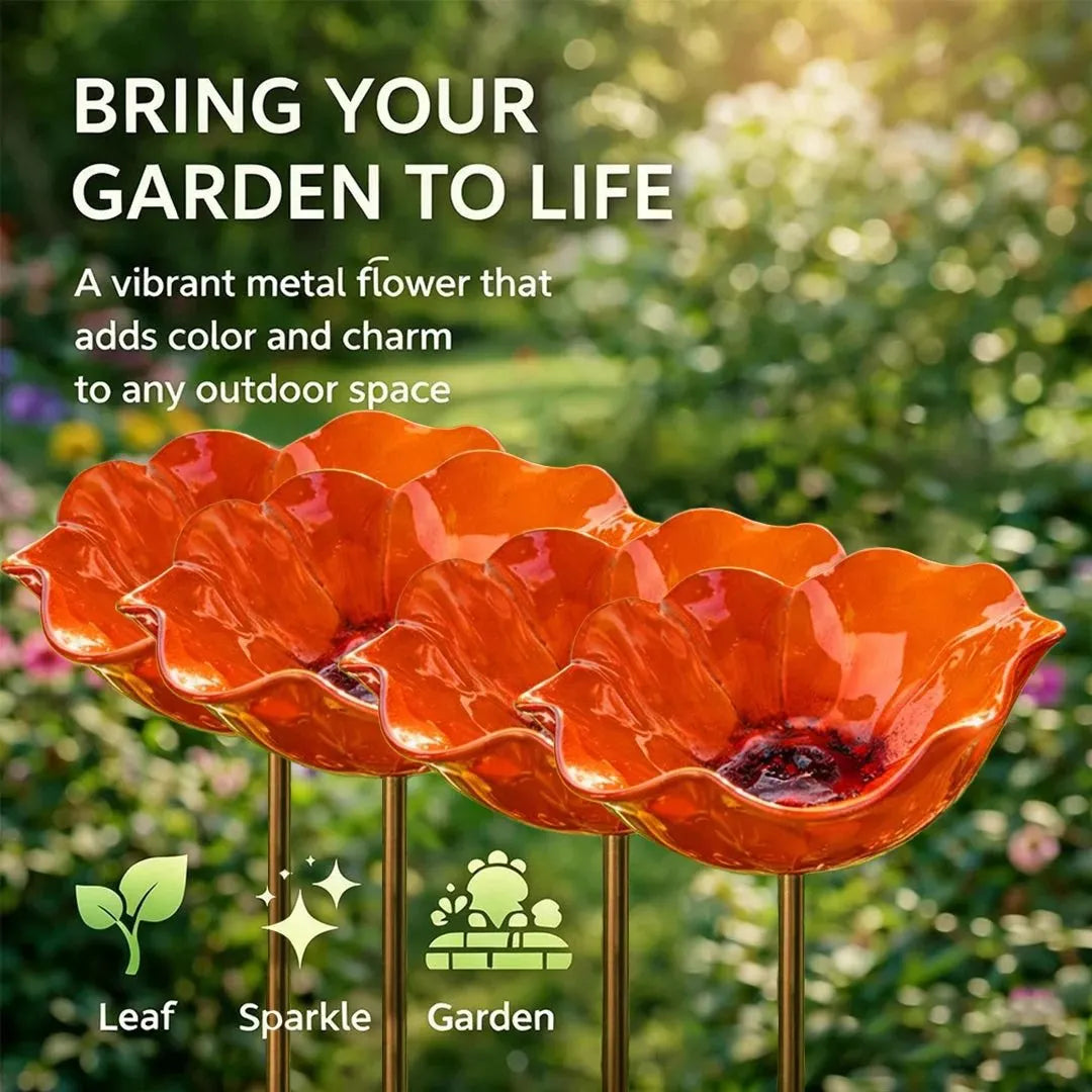 🔥HOT SALE🔥💖🎁Handmade Metal Flower Garden Stake🐦