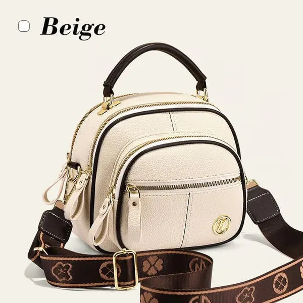 Multifunctional Compartments Adjustable Leather Crossbody Bag