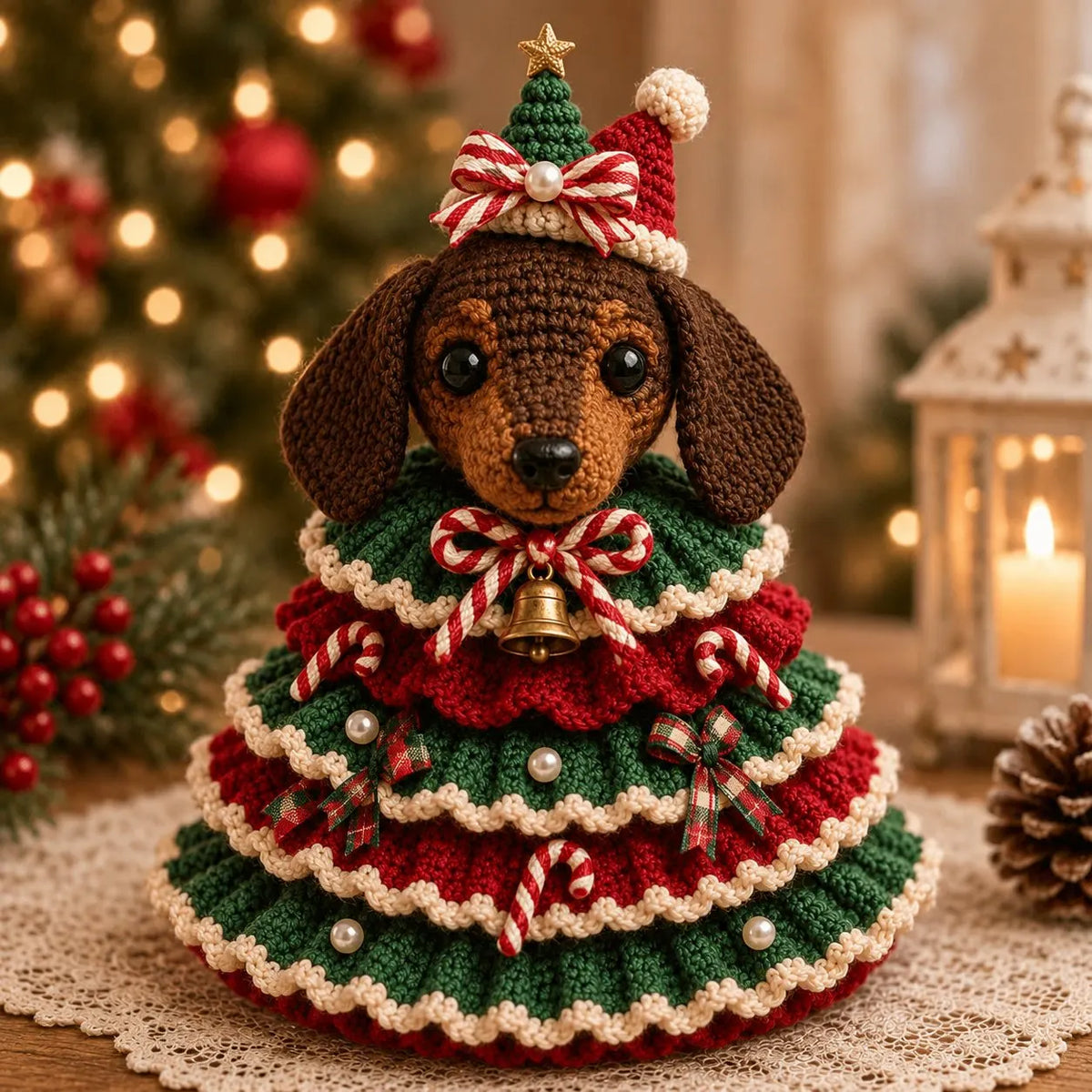 🎉🎄 Crochet Animal Christmas Tree DIY Kit