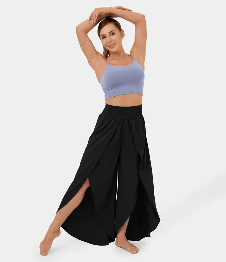 Palazzo Flowy Split Wide Leg Pant(buy 2 free shipping)