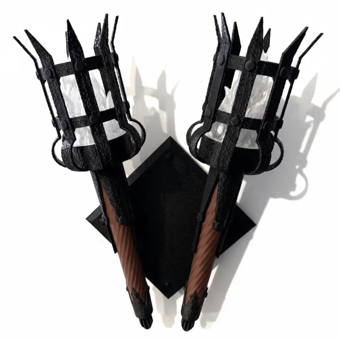 Medieval Torch Wall Sconce: Battery LED Realistic Candle Light with Remote