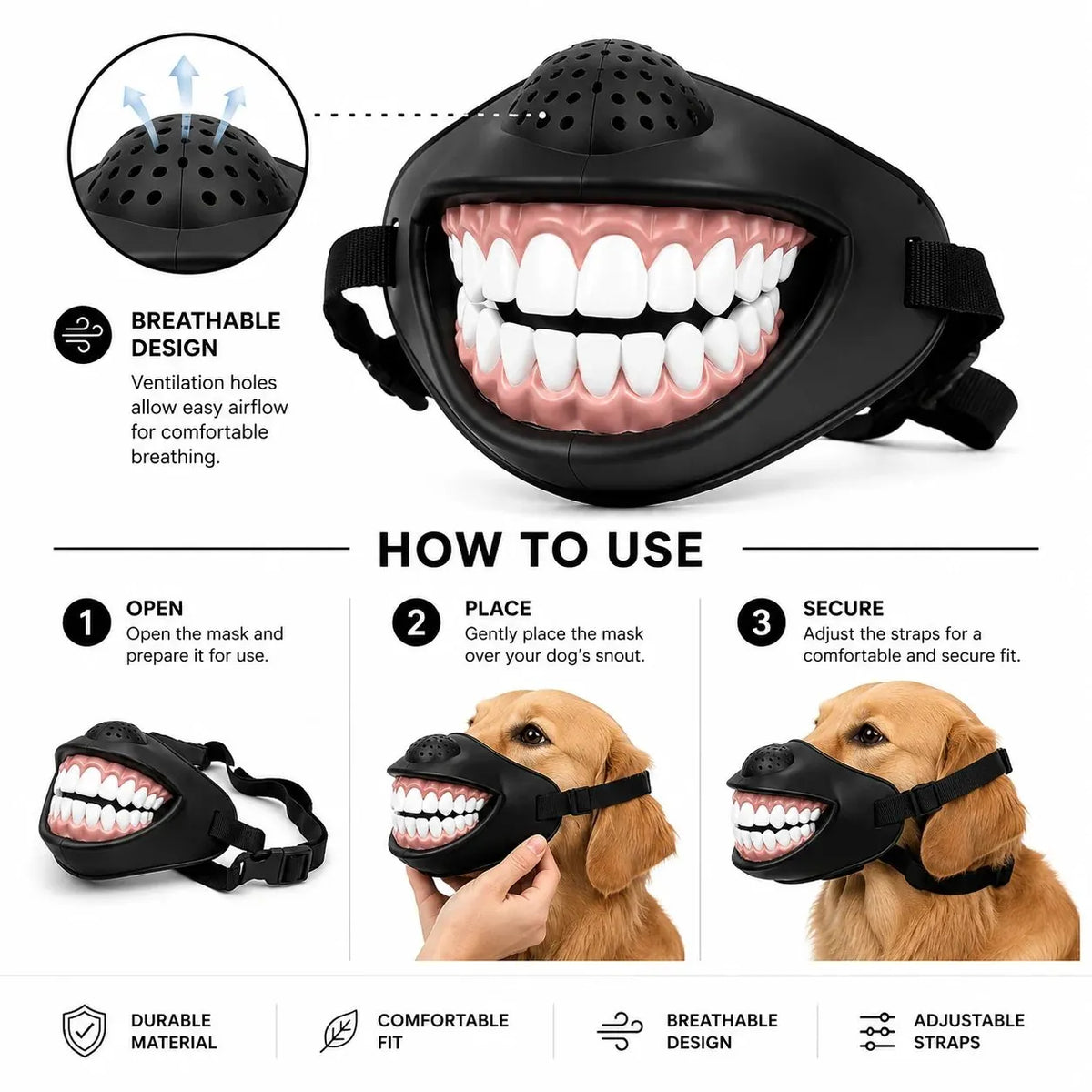 Halloween K9 Smile Muzzle