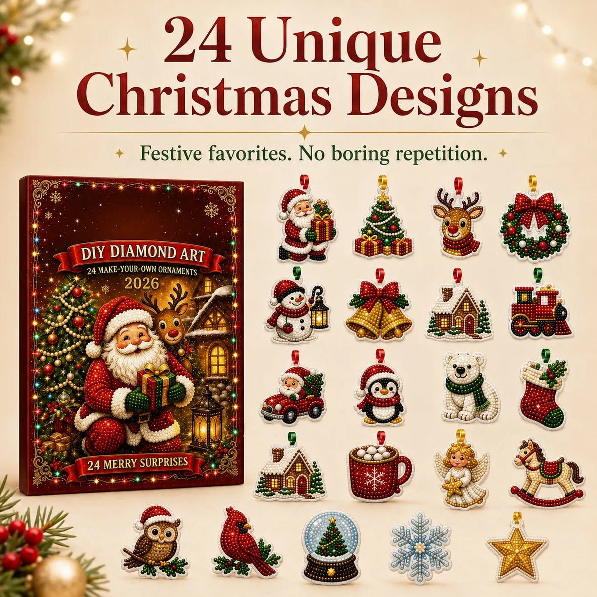 🔥Last Day 49% OFF - 🎄🎅 24 Christmas Ornaments To Make & Hang