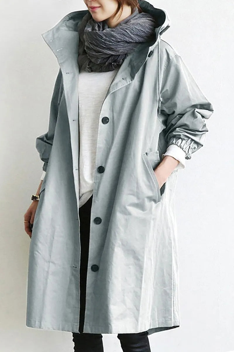 Waterproof  Oversized Hooded Windbreaker Rain Jacket