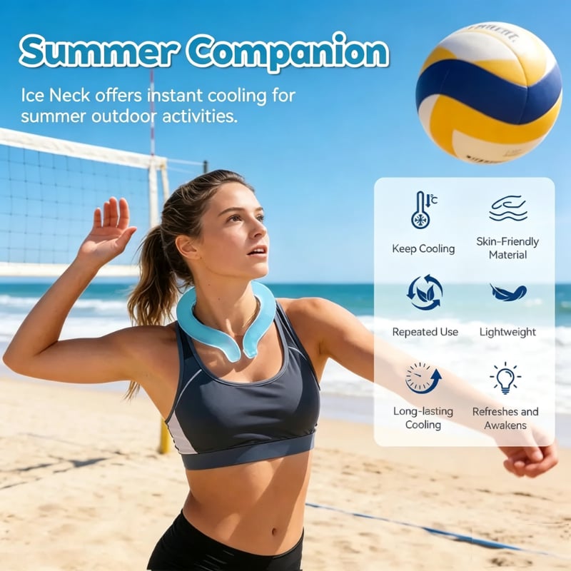 49% OFF – Neck Cooling Tube! Wearable Cold Pack Freezes Below 64°F, Summer Heat Relief for Sports & Indoor 🧊