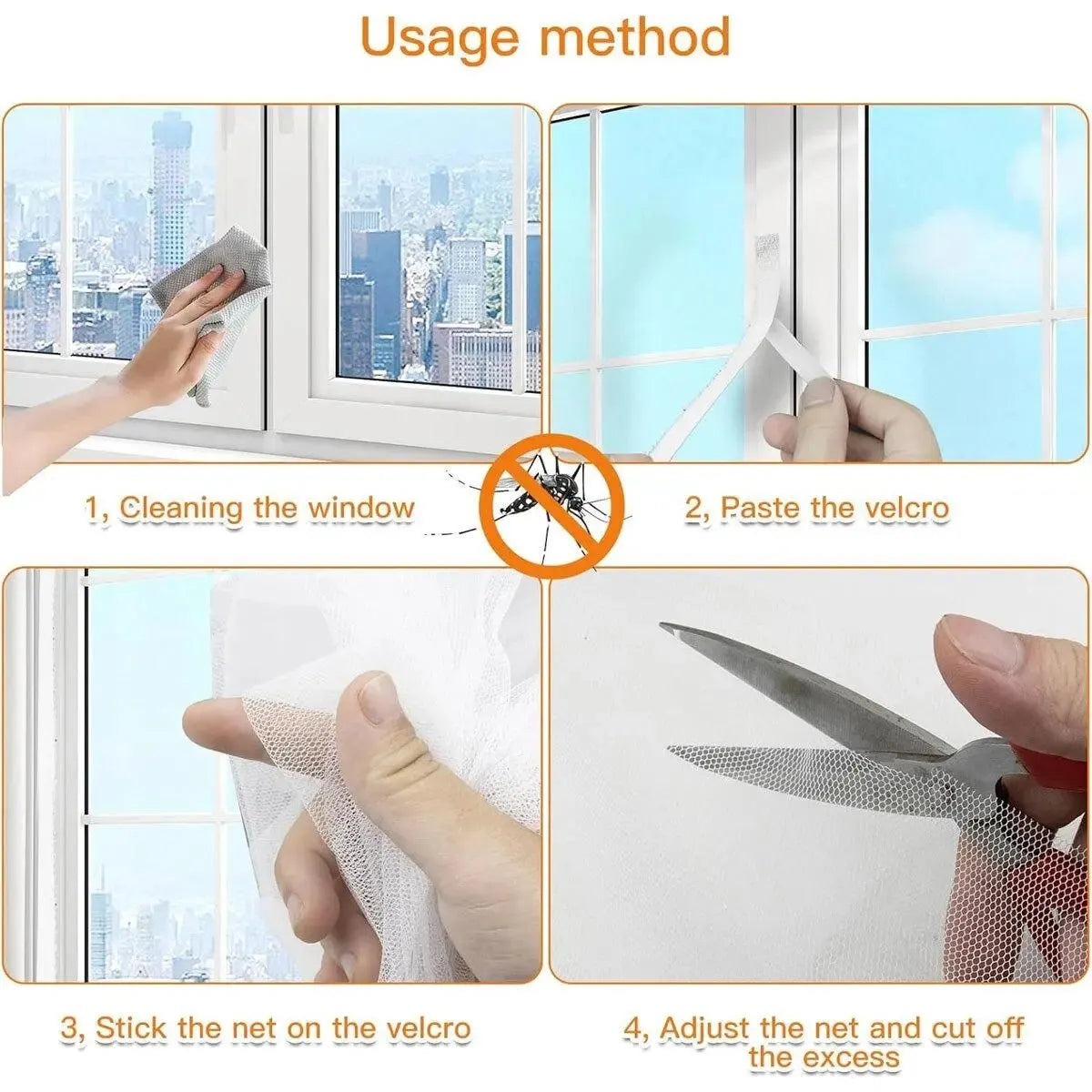 🔥HOT SALE🔥Self-adhesive Window Mesh Screen 🦟Anti Mosquito Insect Pet Proof Window Netting